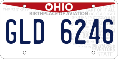 OH license plate GLD6246