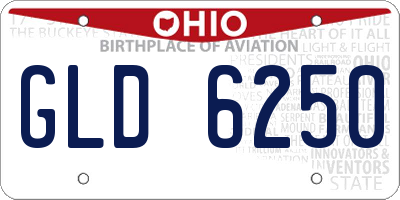 OH license plate GLD6250