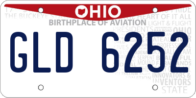 OH license plate GLD6252