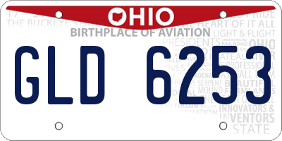 OH license plate GLD6253