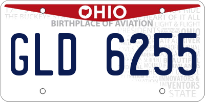 OH license plate GLD6255