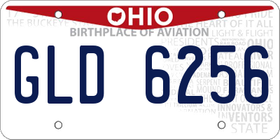 OH license plate GLD6256
