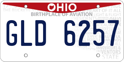 OH license plate GLD6257