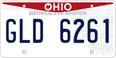 OH license plate GLD6261