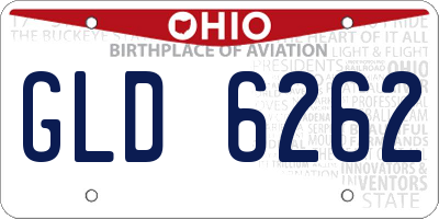 OH license plate GLD6262