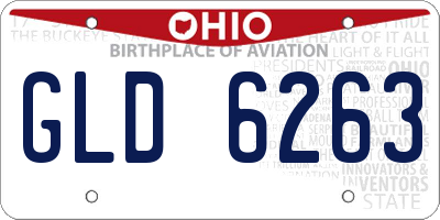OH license plate GLD6263