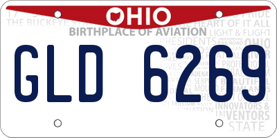 OH license plate GLD6269