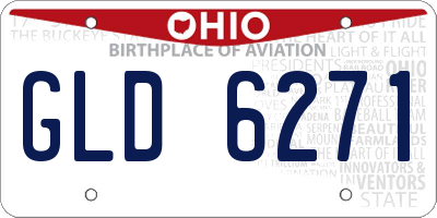 OH license plate GLD6271