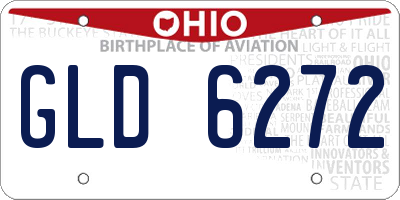 OH license plate GLD6272