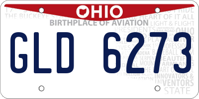 OH license plate GLD6273