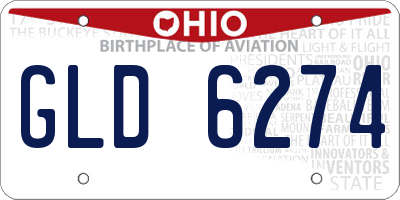 OH license plate GLD6274