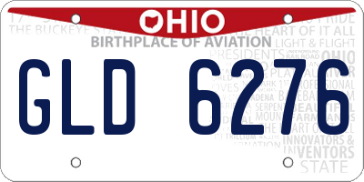 OH license plate GLD6276