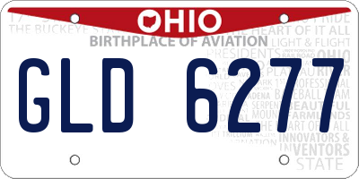 OH license plate GLD6277