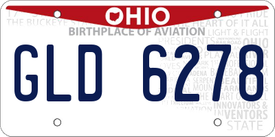 OH license plate GLD6278
