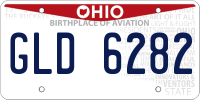 OH license plate GLD6282