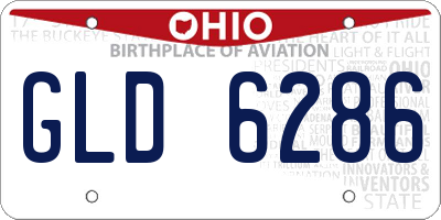 OH license plate GLD6286