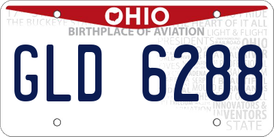 OH license plate GLD6288