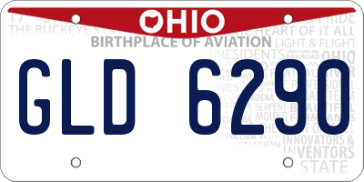 OH license plate GLD6290