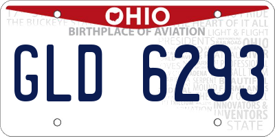 OH license plate GLD6293