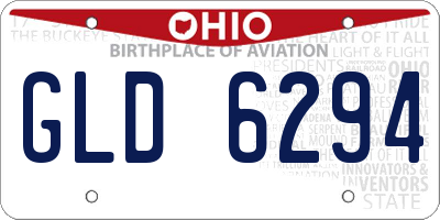 OH license plate GLD6294