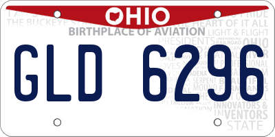 OH license plate GLD6296