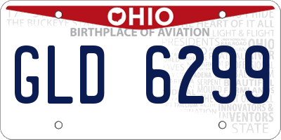 OH license plate GLD6299