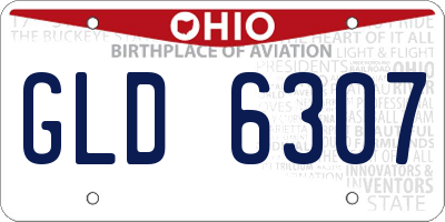 OH license plate GLD6307