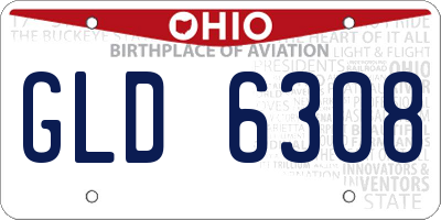 OH license plate GLD6308