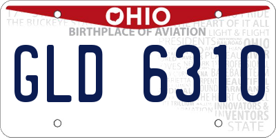 OH license plate GLD6310
