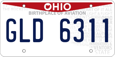OH license plate GLD6311