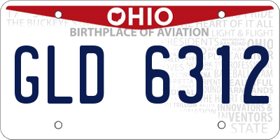 OH license plate GLD6312