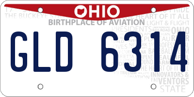 OH license plate GLD6314