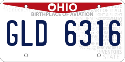 OH license plate GLD6316