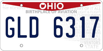 OH license plate GLD6317