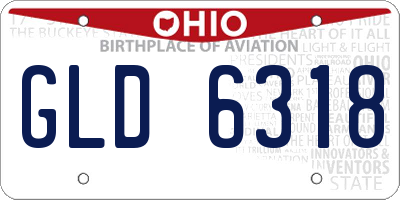 OH license plate GLD6318