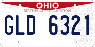 OH license plate GLD6321