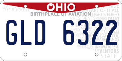 OH license plate GLD6322