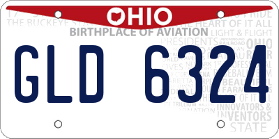 OH license plate GLD6324