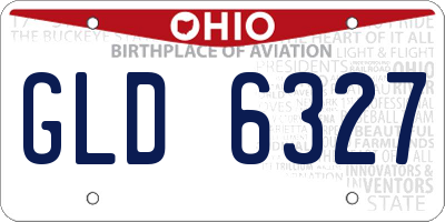 OH license plate GLD6327