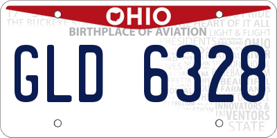 OH license plate GLD6328
