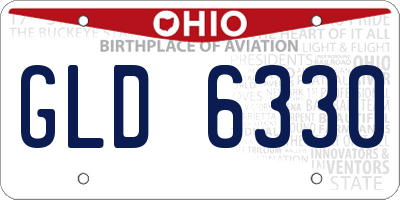 OH license plate GLD6330