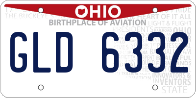 OH license plate GLD6332