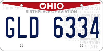OH license plate GLD6334