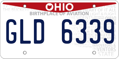 OH license plate GLD6339
