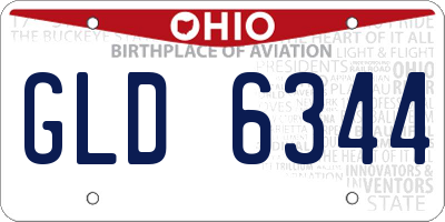 OH license plate GLD6344
