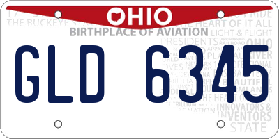 OH license plate GLD6345