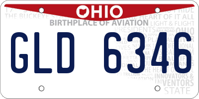 OH license plate GLD6346