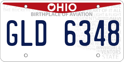 OH license plate GLD6348