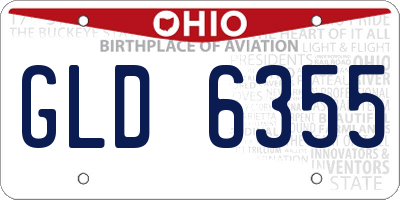 OH license plate GLD6355