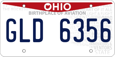 OH license plate GLD6356